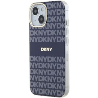 Obal DKNY PC/TPU Repeat Pattern Tonal Stripe Magsafe Apple iPhone 14 DKHMP14SHRHSEB modrý
