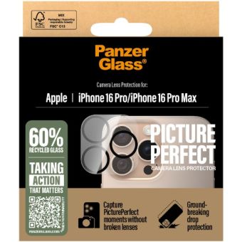 PanzerGlass - Ochranný kryt objektívu PicturePerfect pre Apple iPhone 16 Pro/16 Pro Max, číra