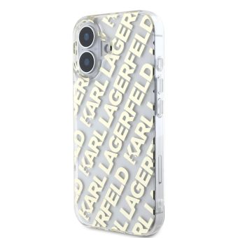 Obal Karl Lagerfeld IML Electroplated Repeated Logo Apple iPhone 16 KLHCP16SHKFOEMD zlatý