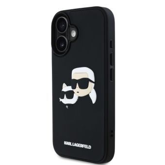 Obal Karl Lagerfeld 3D Rubber Double Heads Apple iPhone 16 KLHCP16SRBCKCHLK čierny