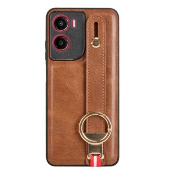 Obal Leather TPU/TPC Motorola Moto G05/E15 hnedý