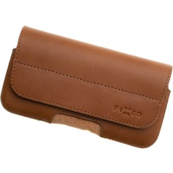 Obal FIXED Posh Koža 5XL - 147.0x83.0x9.7 mm - hnedý