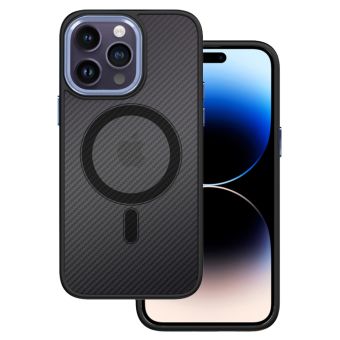 Obal Tel Protect Mag Carbon Apple iPhone 14 čierno-fialový