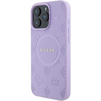 Obal Guess Saffiano Peony Stamp MagSafe Apple iPhone 16 Pro Max GUHMP16XPSAPSMEU Purple