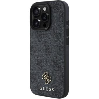 Obal Guess PU 4G Small Metal Logo MagSafe Apple iPhone 16 Pro GUHMP16LP4SM4MK Grey