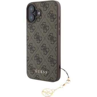 Obal Guess 4G Charm Apple iPhone 16 Plus GUHCP16MGF4GCW Tone on Tone Brown