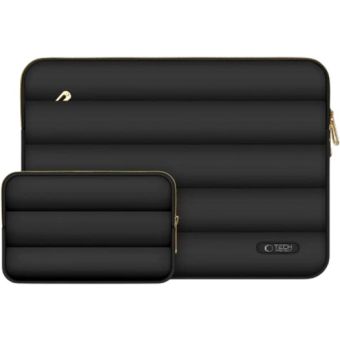 Tech-Protect Puffy Laptop 13-14" case + accessory bag, čierny, obal na notebook
