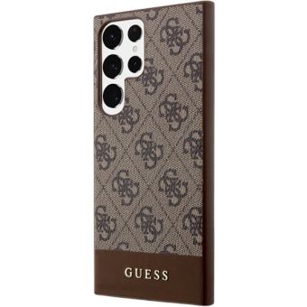 Obal Guess PU 4G Stripe Samsung Galaxy S24 Ultra 5G S928 GUHCS24LG4GLBR Brown