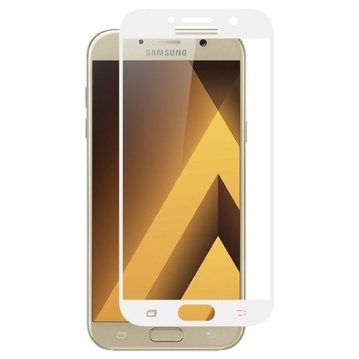 Obal Tempered Glass Samsung Galaxy A3 (2017) Full Face - white tempered glass