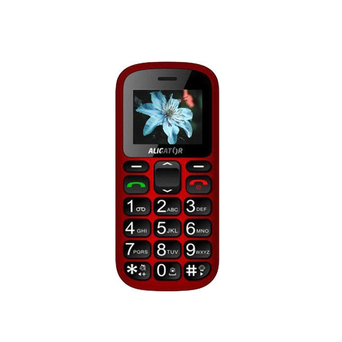 Aligator A321 Senior, Dual SIM, Red - SK distribúcia + stolná nabíjačka