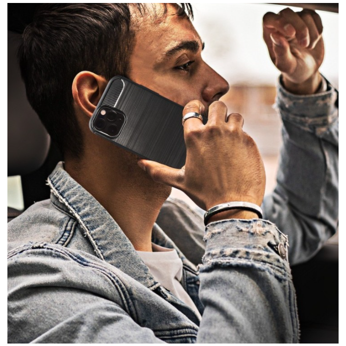 Silikónové puzdro na Samsung Galaxy A52 A526 5G Carbon TPU čierne  