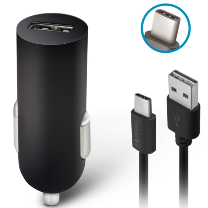 Autonabíjačka Forever USB C 2A M02 čierna 