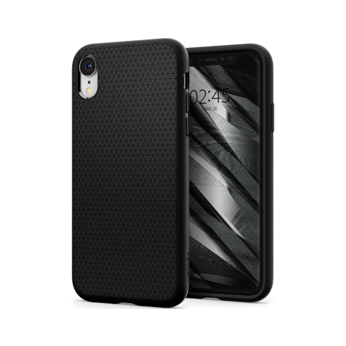Silikónové puzdro na Apple iPhone XR Spigen Liquid Air čierne