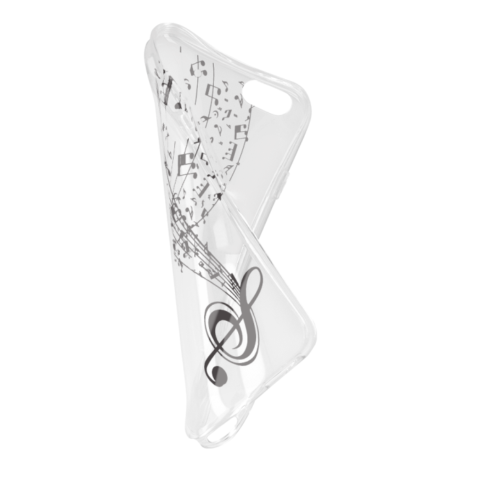 Silikónové puzdro Ultra Trendy Music2 pre Samsung Galaxy A6 Plus 2018 transparentné
