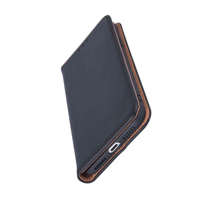 Kožené diárové puzdro Genuine Smart Pro pre Apple iPhone iPhone 7/8 čierne
