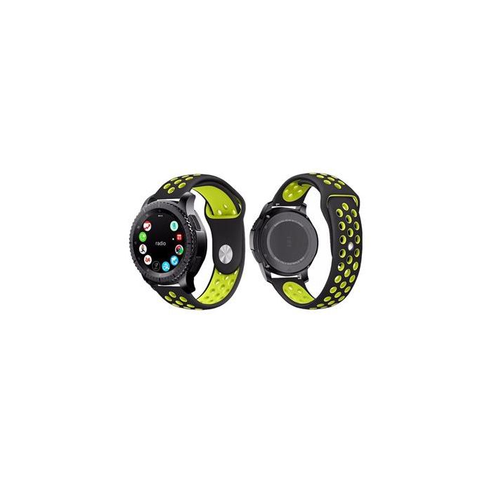 Tactical 195 Double Silikonový náramok 20mm Black/Yellow