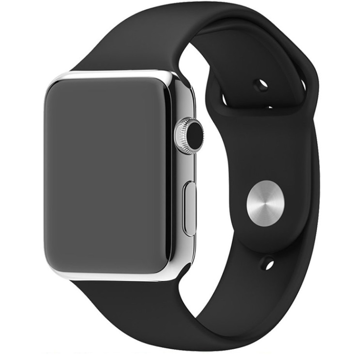 Tactical 456 Silikónový náramok pre iWatch 1/2/3 38mm Black (EU Blister) 