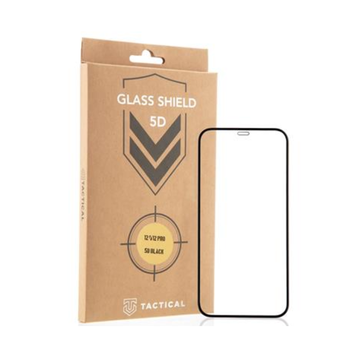 Tvrdené sklo Tactical Shield 5D na iPhone 12 / 12 Pro čierne