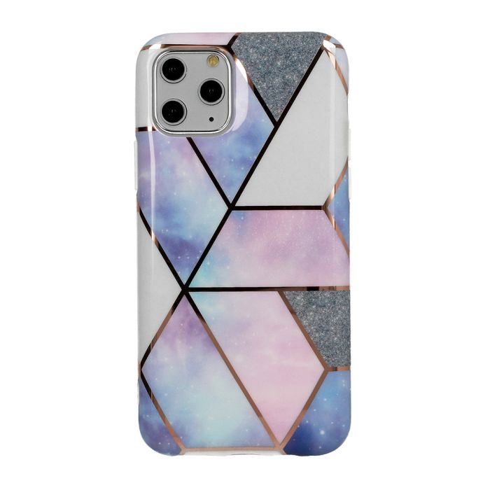 Silikónové puzdro na Apple iPhone 7 Plus/8 Plus Cosmo Marble modro ružové 