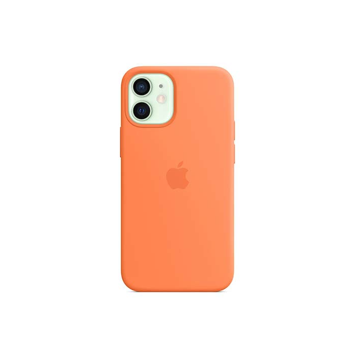Puzdro Apple na Apple iPhone 12 mini Silicone MagSafe oranžové