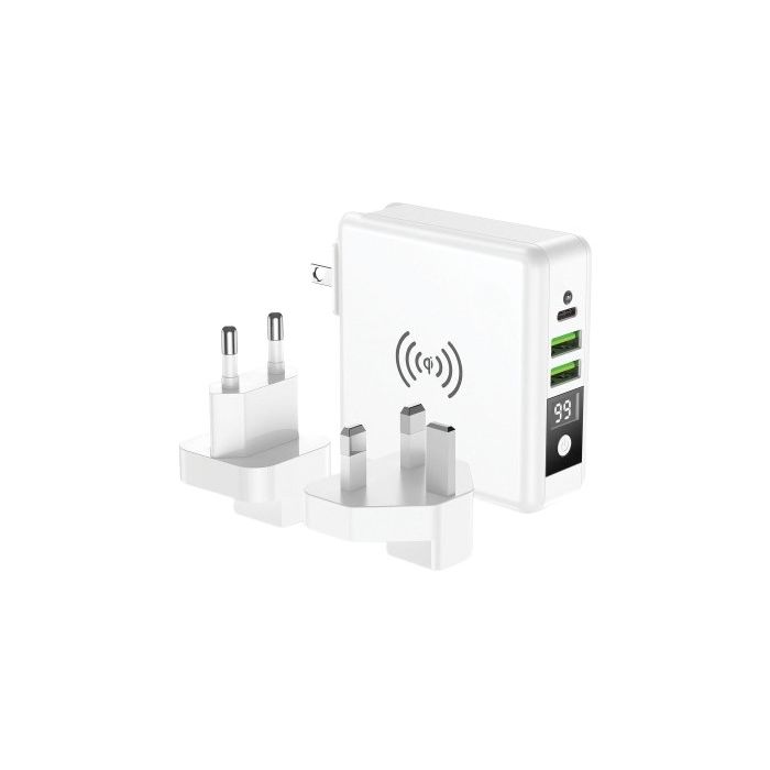 Forcell 4in1 Multifunction Charger 15W, USB/USB-C, powerbank 8000mAh, wireless charging 5W