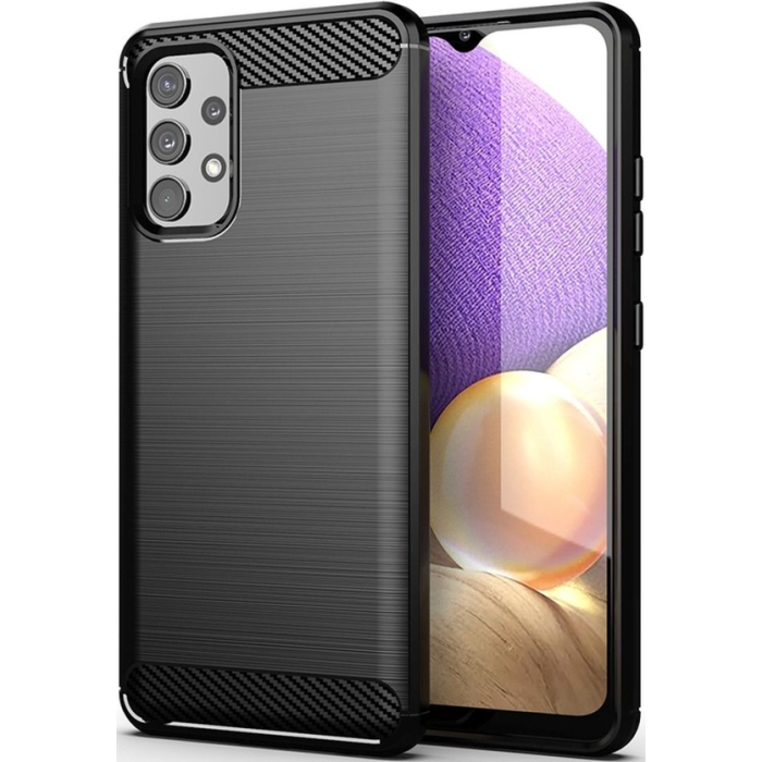 Silikónové puzdro na Samsung Galaxy A32 5G Forcell Carbon čierne