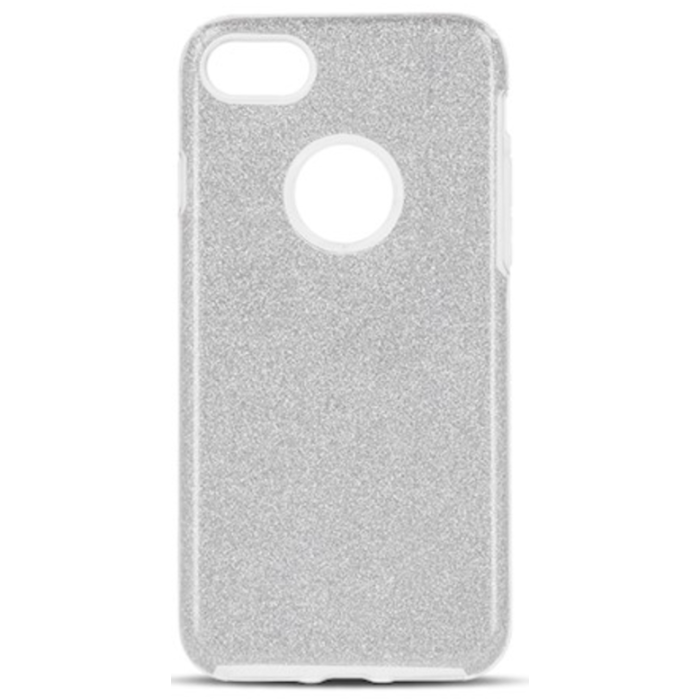Silikónové puzdro na Xiaomi Redmi 9A/9AT/9i Glitter 3v1 strieborné