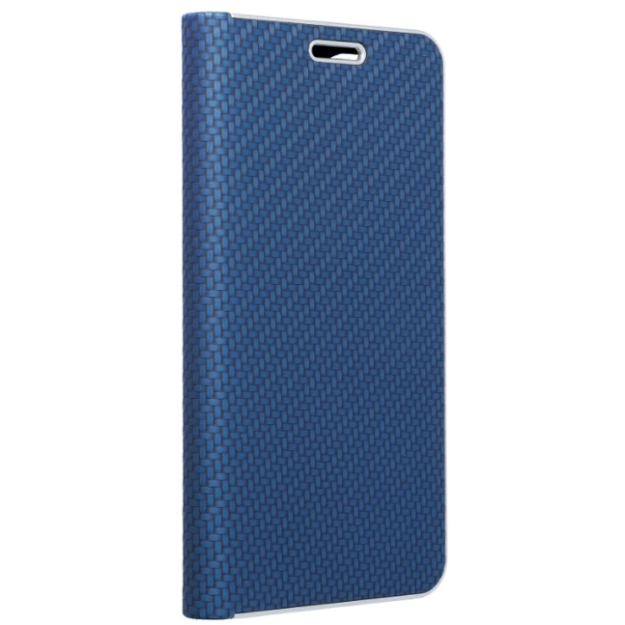 Diárové puzdro na Samsung Galaxy S21 FE 5G Forcell Luna Carbon modré