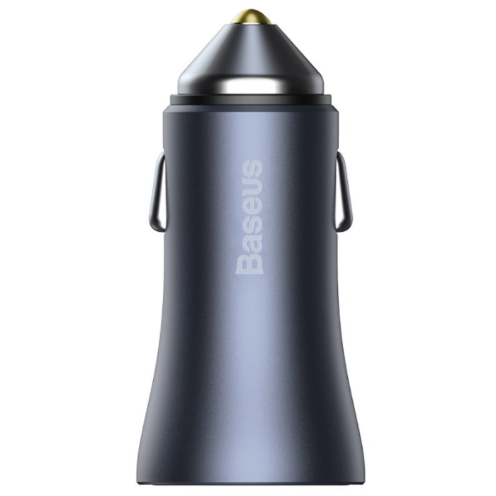 Autonabíjačka Baseus 40W Golden Contactor na 2xUSB (20W+20W) Q.C. 1m tmavo-sivá