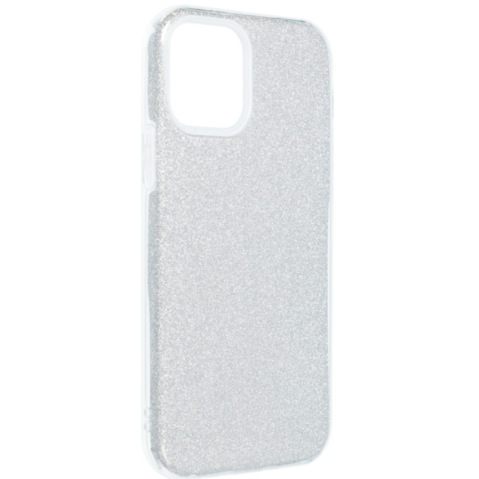 Silikónové puzdro na Apple iPhone 13 Forcell Shining strieborné