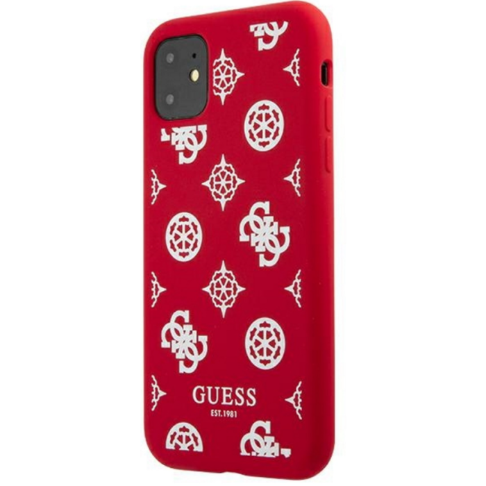 Plastové puzdro Guess na Apple iPhone 12 Pro Max GUHCP12LLSPEWRE Peony Collection červené