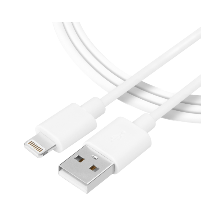 Kábel Tactical Smooth Thread USB-A/Lightning 0.3 m biely