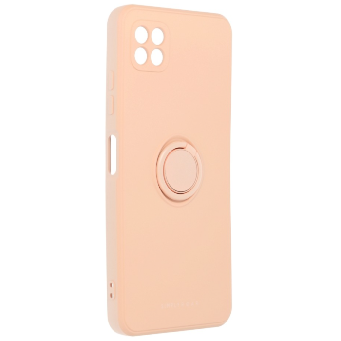 Silikónové puzdro na Samsung Galaxy A22 5G Roar Amber ružové