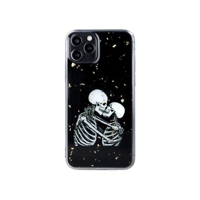 Silikónové puzdro na Apple iPhone 13 Pro Romantic Skeletons 1