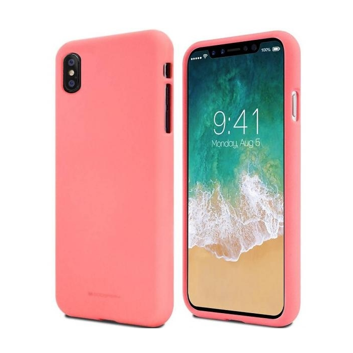 Silikónové puzdro na Apple iPhone 13 Mercury Soft ružové