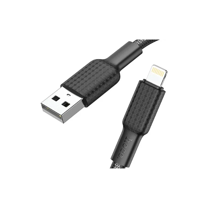 Kábel HOCO Jaeger X69, USB na Lightning 8-pin 2,4A, 1m, čierno-biely