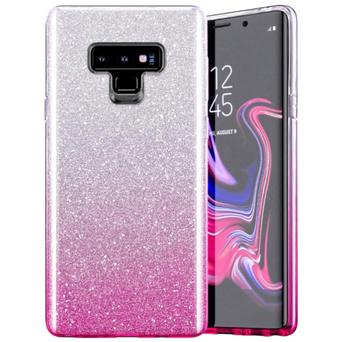Silikónové puzdro na Samsung Galaxy A13 A135 LTE Shine Bling ružovo-strieborné