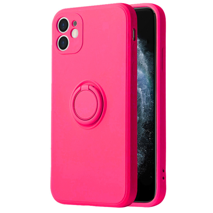 Silikónové puzdro na Samsung Galaxy A13 Silicone Ring tmavo-ružové 