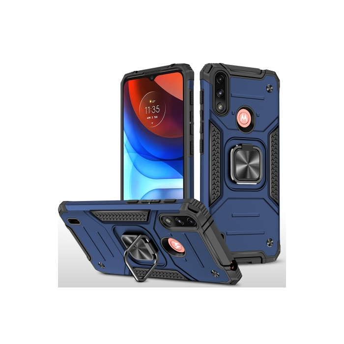 Odolné puzdro na Motorola Moto E7 Power/E7i Power Ring Armor modré