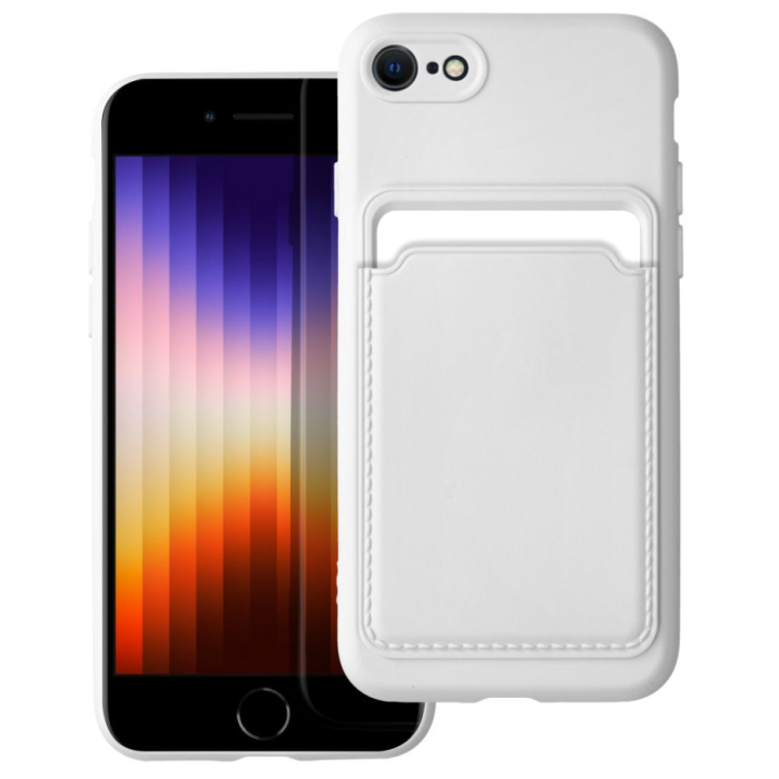Silikónové puzdro na Apple iPhone 7/8/SE 2020/SE 2022 Forcell Card biele 