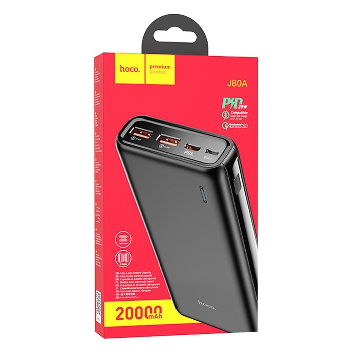 Powerbanka Hoco J80A Premium 20000 mAh, čierna