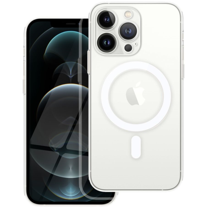 Plastové puzdro na Apple iPhone 12 Pro Max Clear Mag transparentné