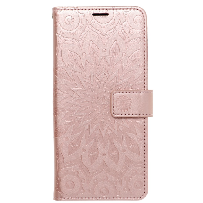 Diárové puzdro na Apple iPhone 14 Plus Forcell MEZZO mandala ružovo-zlaté