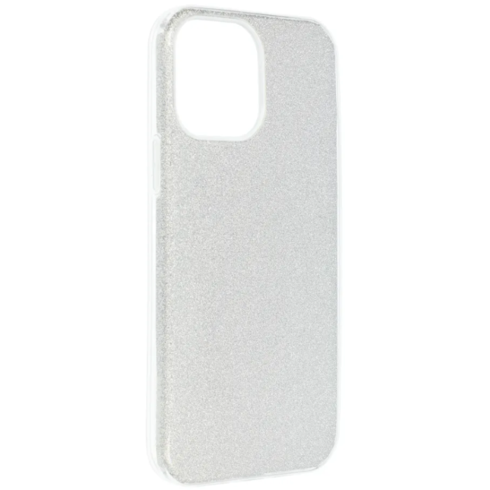 Silikónové puzdro na Apple iPhone 14 Pro Max Forcell Shining strieborné