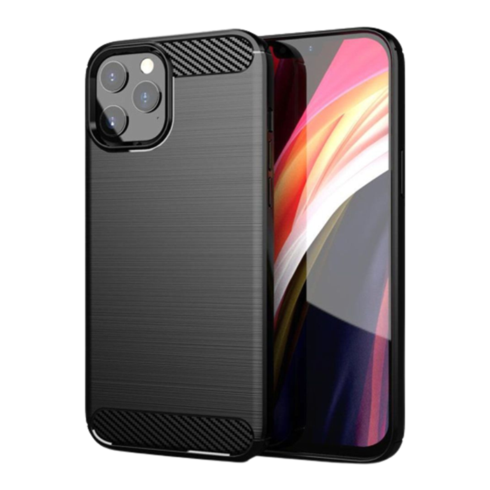 Silikónové puzdro na Apple iPhone 14 Pro Forcell Carbon čierne