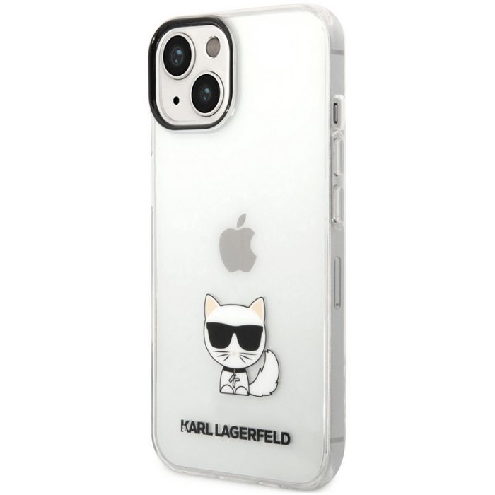 Kryt na Apple iPhone 14 Plus Karl Lagerfeld Choupette Logo KLHCP14MCTTR Transparentné