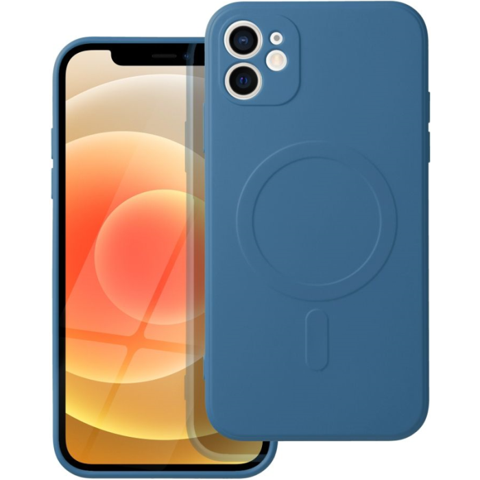 Silikónové puzdro na Apple iPhone 12 Mini Silicone Mag Cover modré