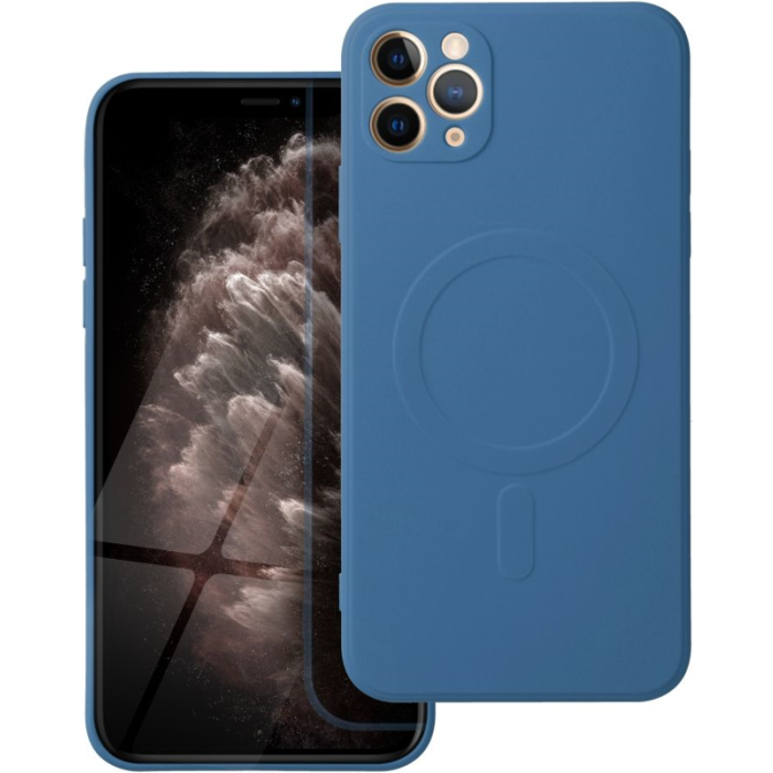 Silikónové puzdro na Apple iPhone 11 Pro Silicone Mag Cover modré