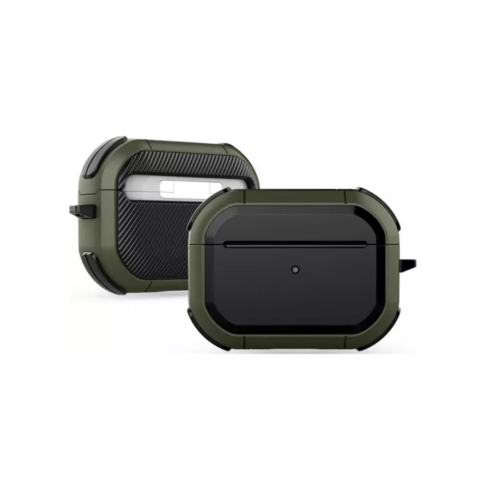 Odolné puzdro na Apple AirPods Pro 2/1 Tech-Protect Rough vojenská zelená