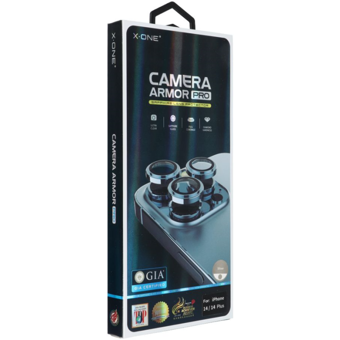 Tvrdené sklo na fotoaparát na Apple iPhone 14 Pro/14 Pro Max X-ONE Zafír Camera Armor Pro
